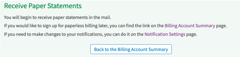 enrolled in paperless billing