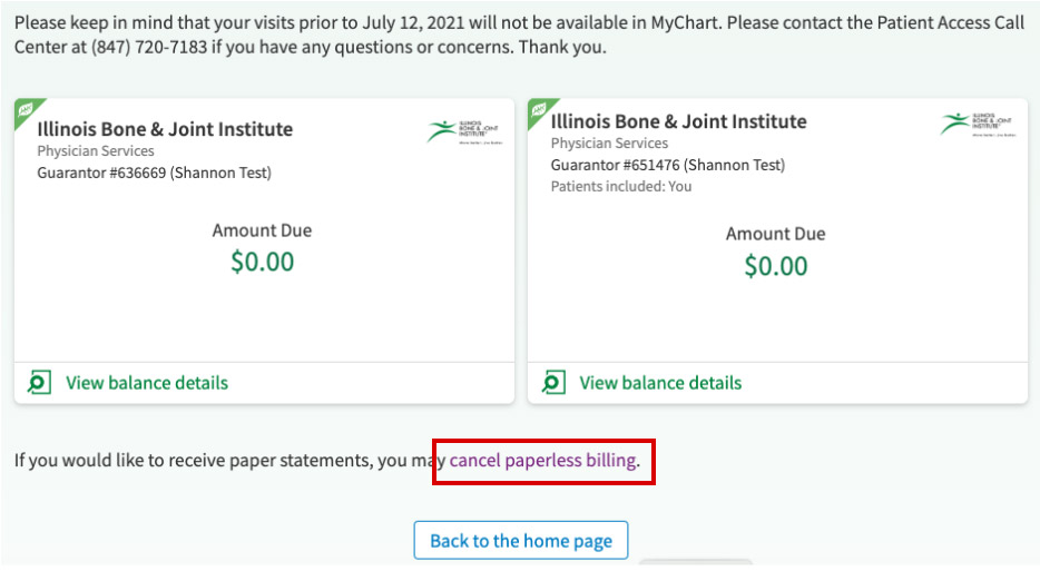 paperless billing