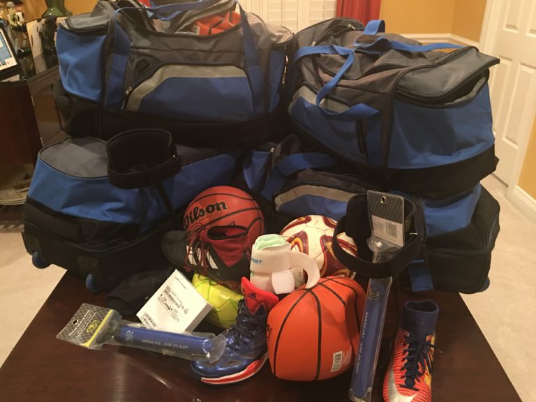 Dr. Ptaszek and her family donated sporting equipment for the children at NPH
