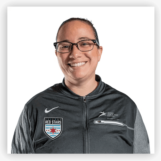 Emily Fortunato, Head Athletic Trainer for the Chicago Red Stars and IBJI Employee