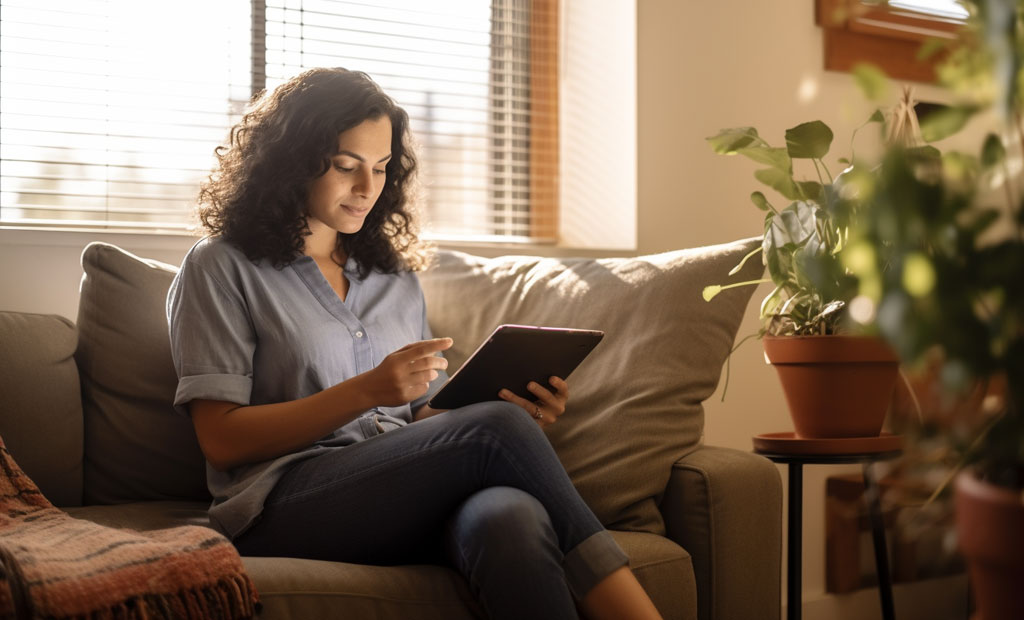 Woman with tablet