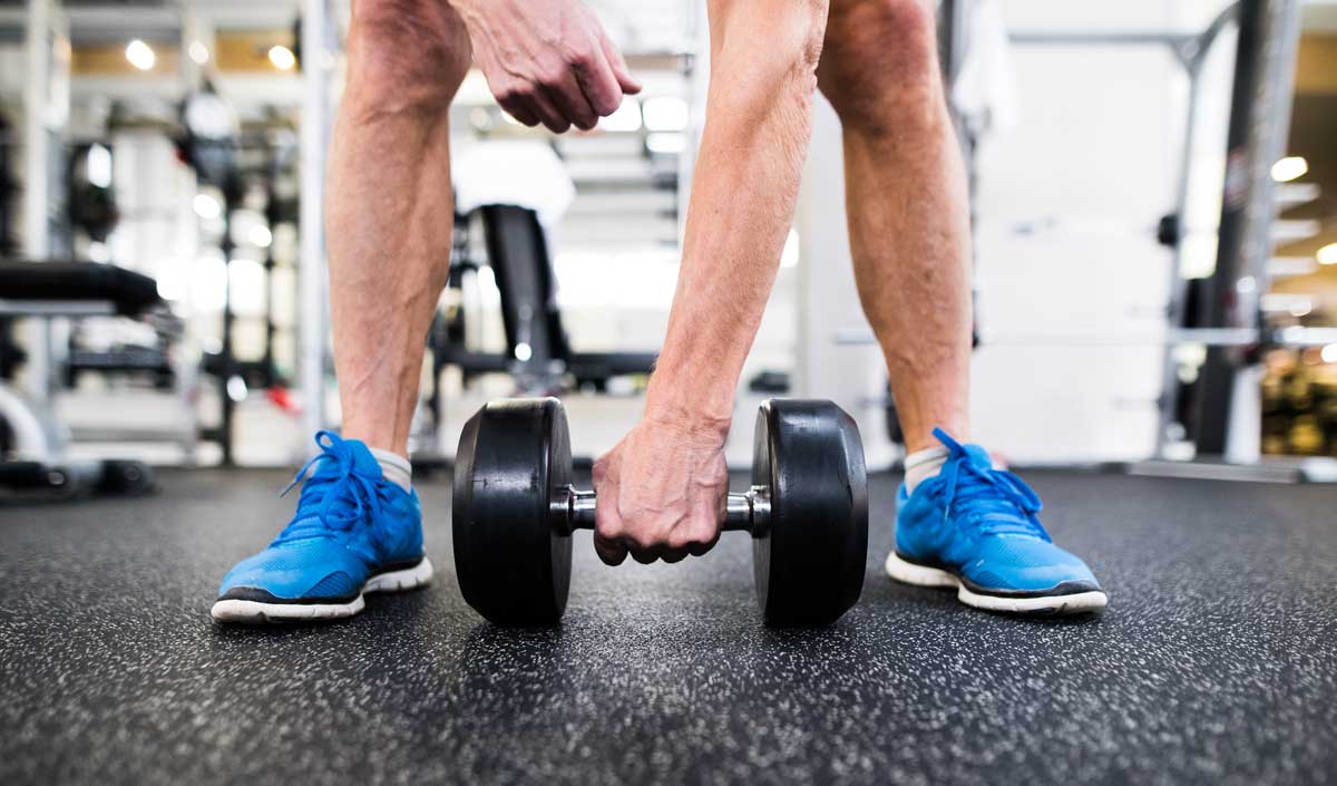 Man lifting weights