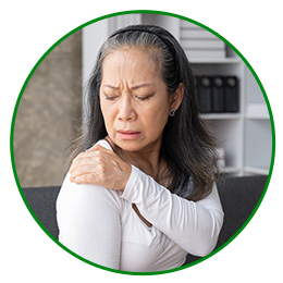 Woman experiencing hand pain