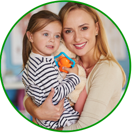 Mother with daughter