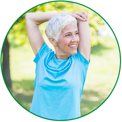 Woman exercising in the park