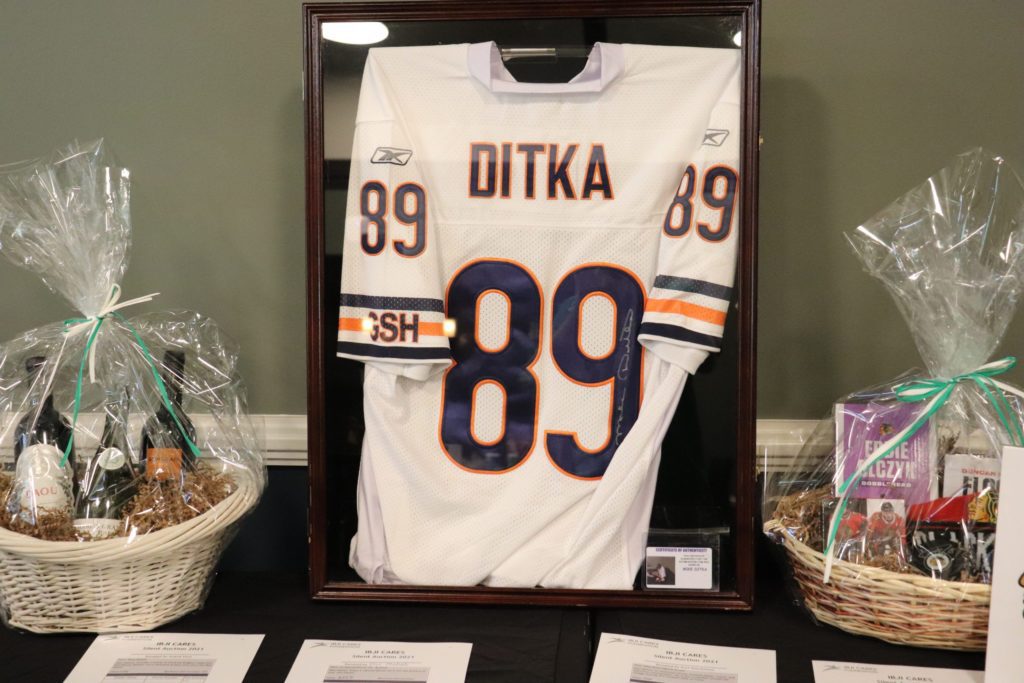 Silent auction items featured sports memorabilia, gift baskets and more.