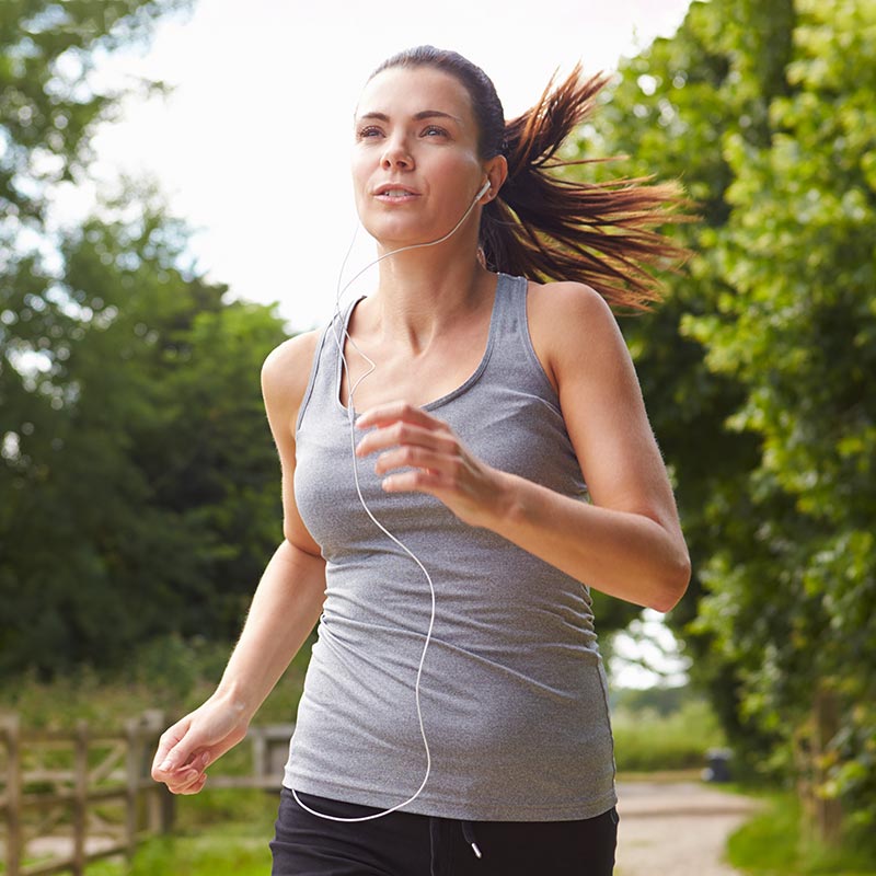 Woman running weight loss